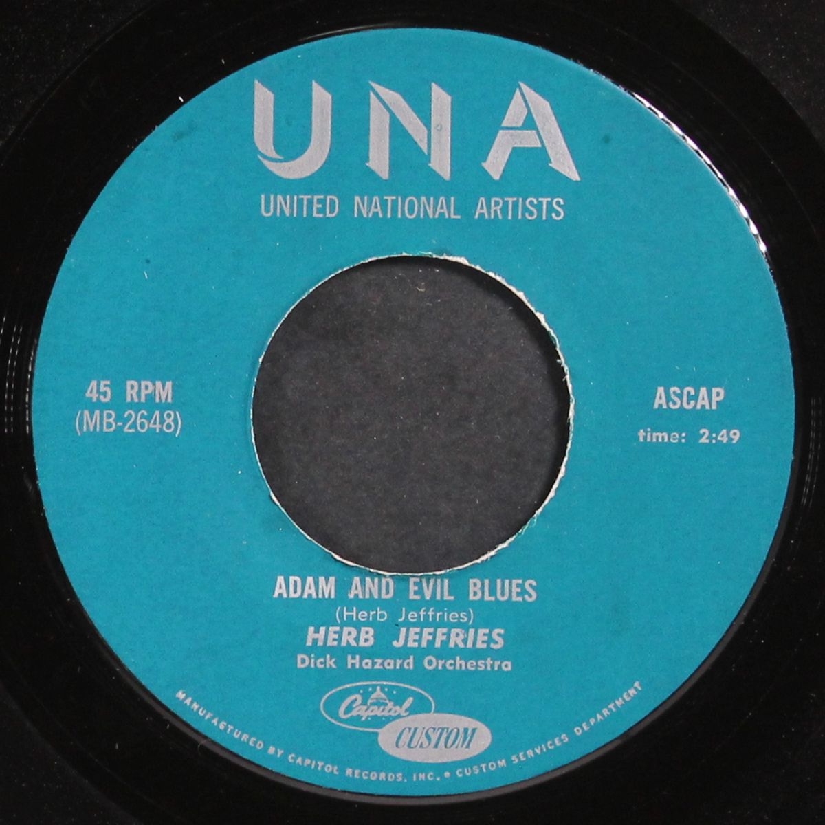 adam and evil blues / remember me by HERB JEFFRIES