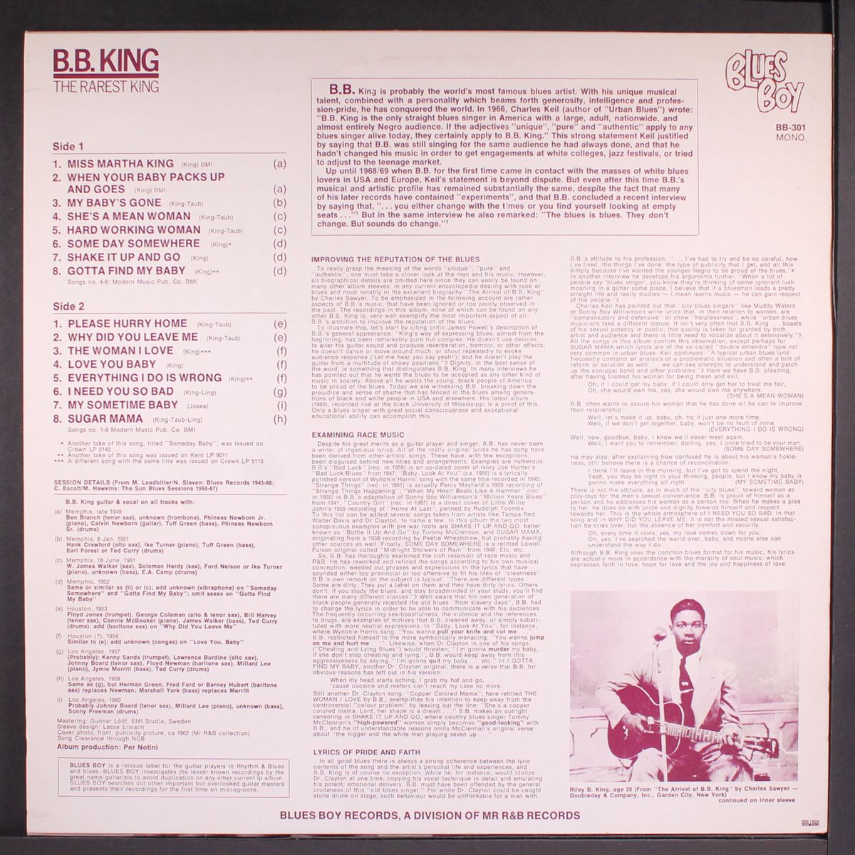 the rarest king by B.B. KING