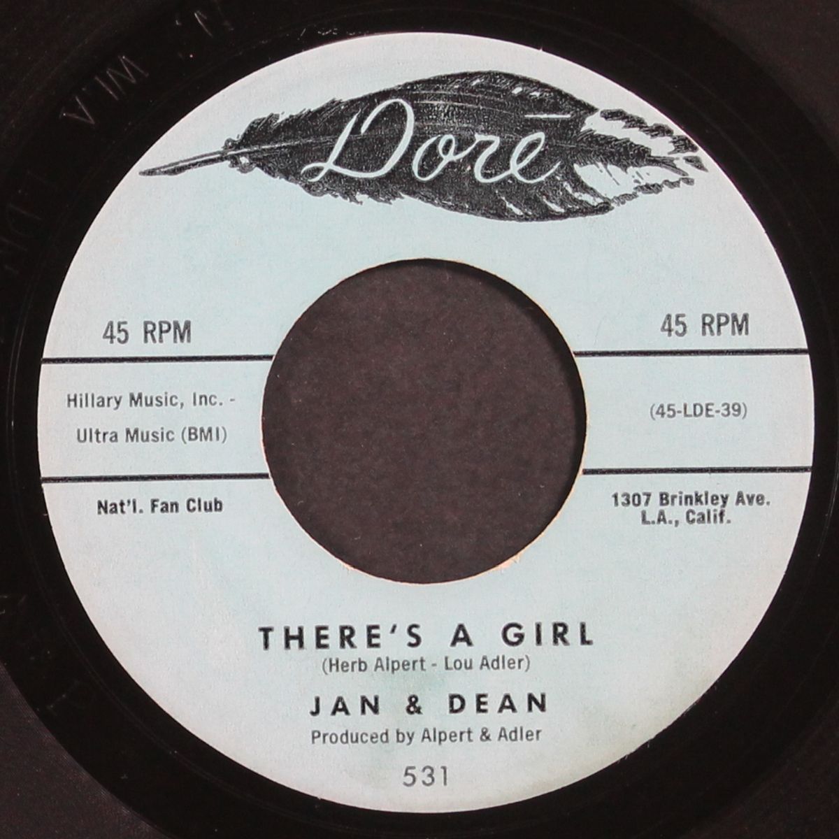 there's a girl / my heart sings by JAN & DEAN