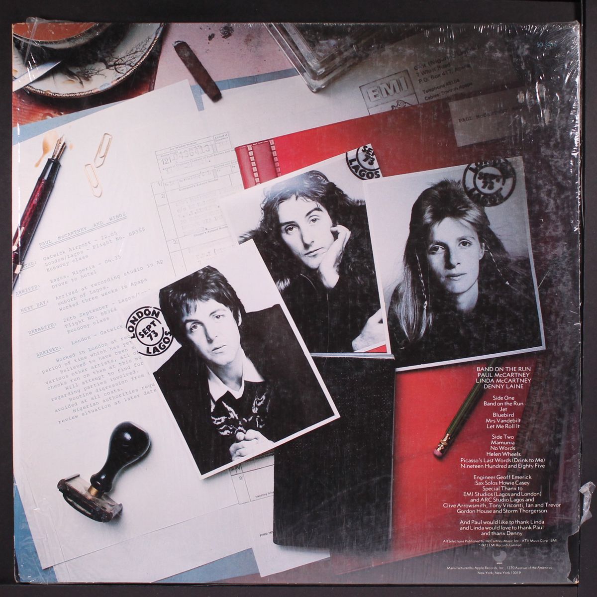 band on the run by PAUL MCCARTNEY & WINGS