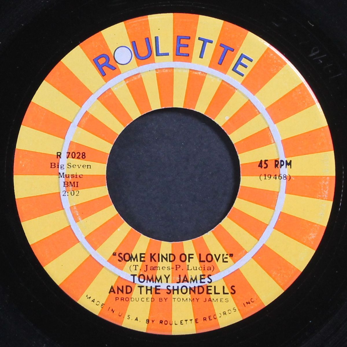 crimson and clover / some kind of love by TOMMY JAMES & SHONDELLS