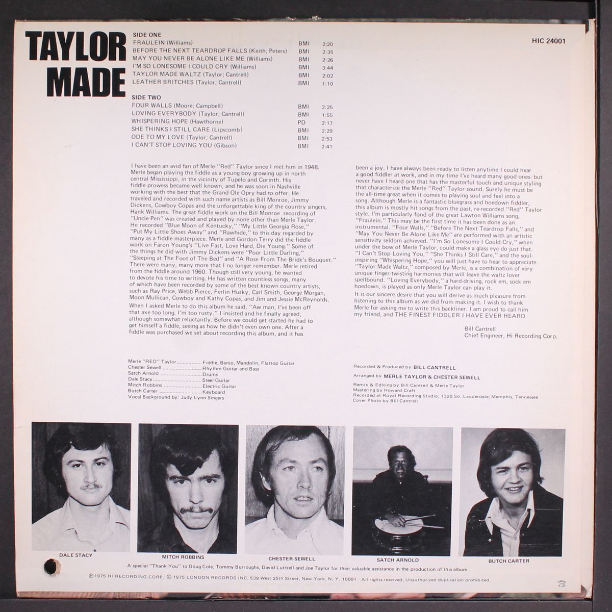 taylor made by MERLE 'RED' TAYLOR