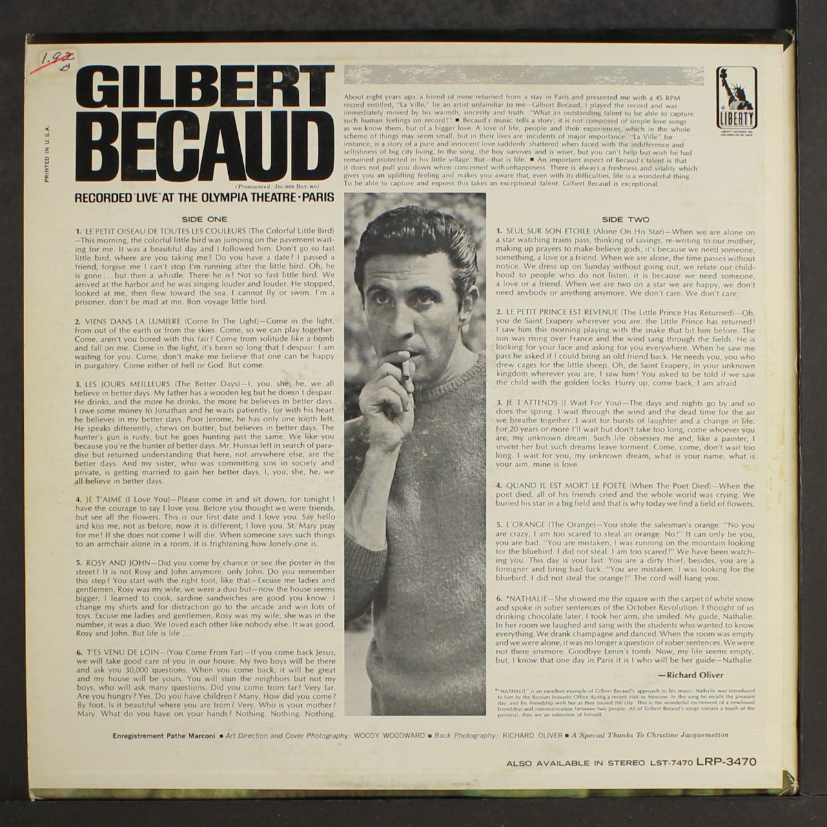 his newest songs by GILBERT BECAUD