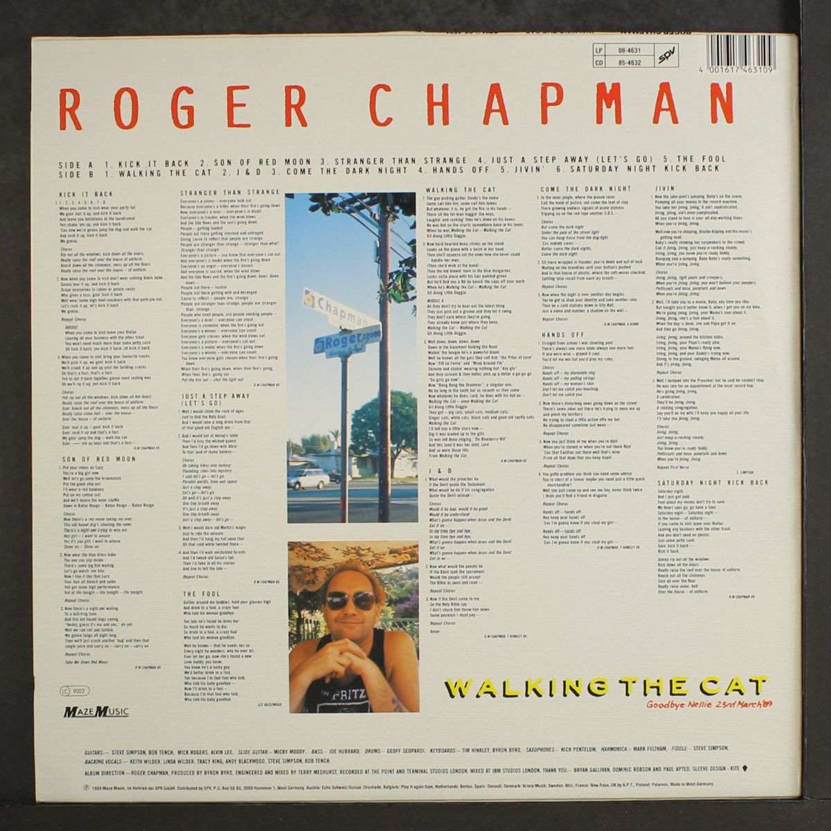 walking the cat by ROGER CHAPMAN