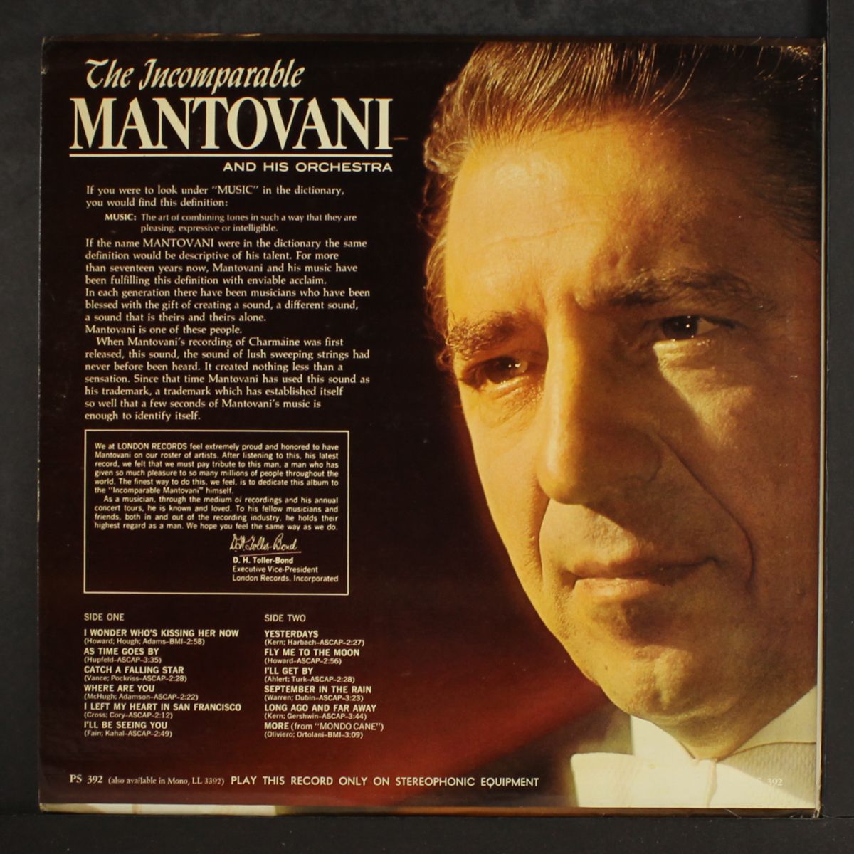 incomparable by MANTOVANI