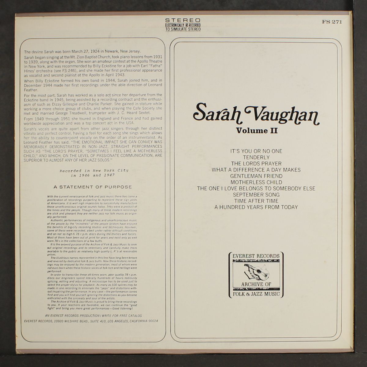 volume 2 by SARAH VAUGHAN