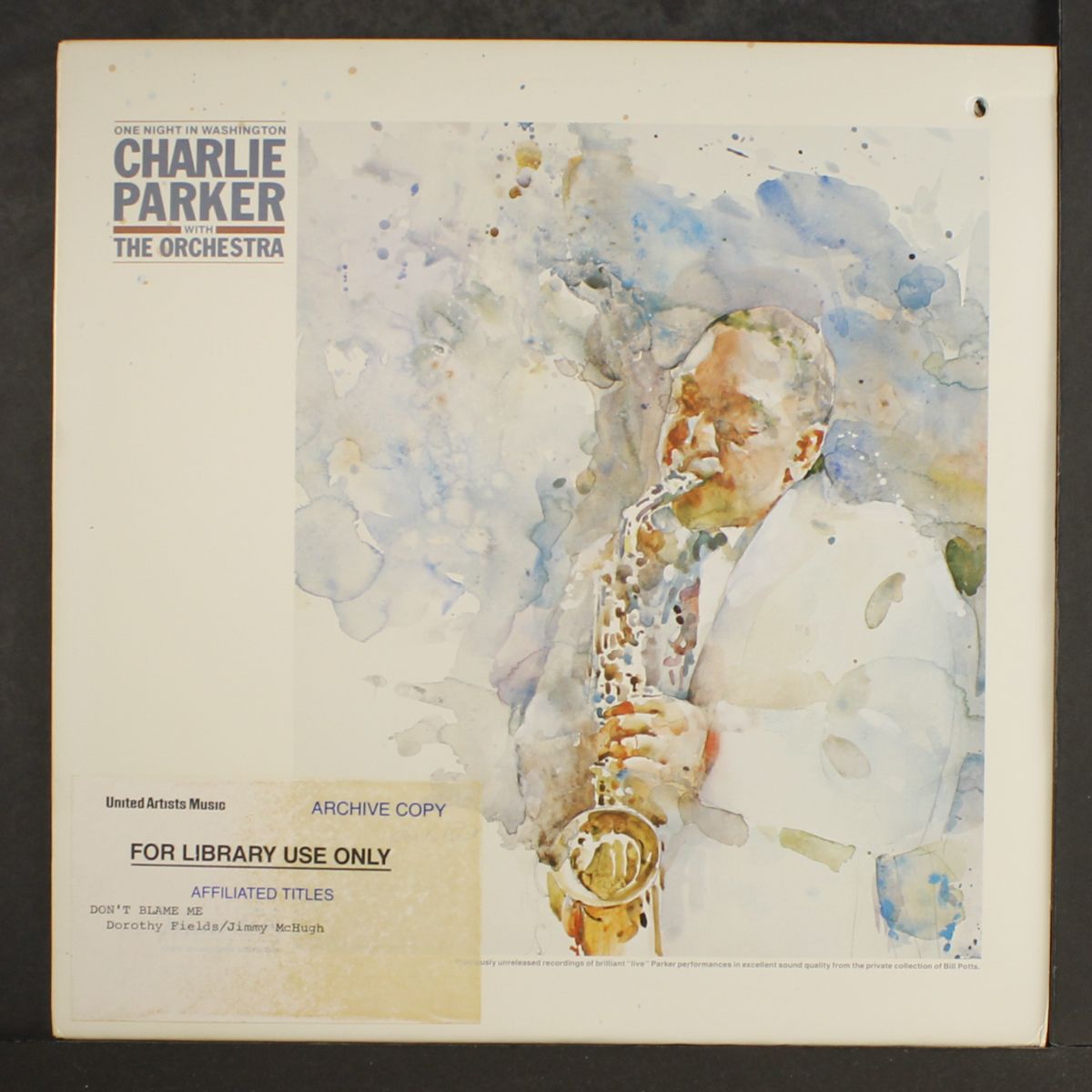 one night in washington by CHARLIE PARKER