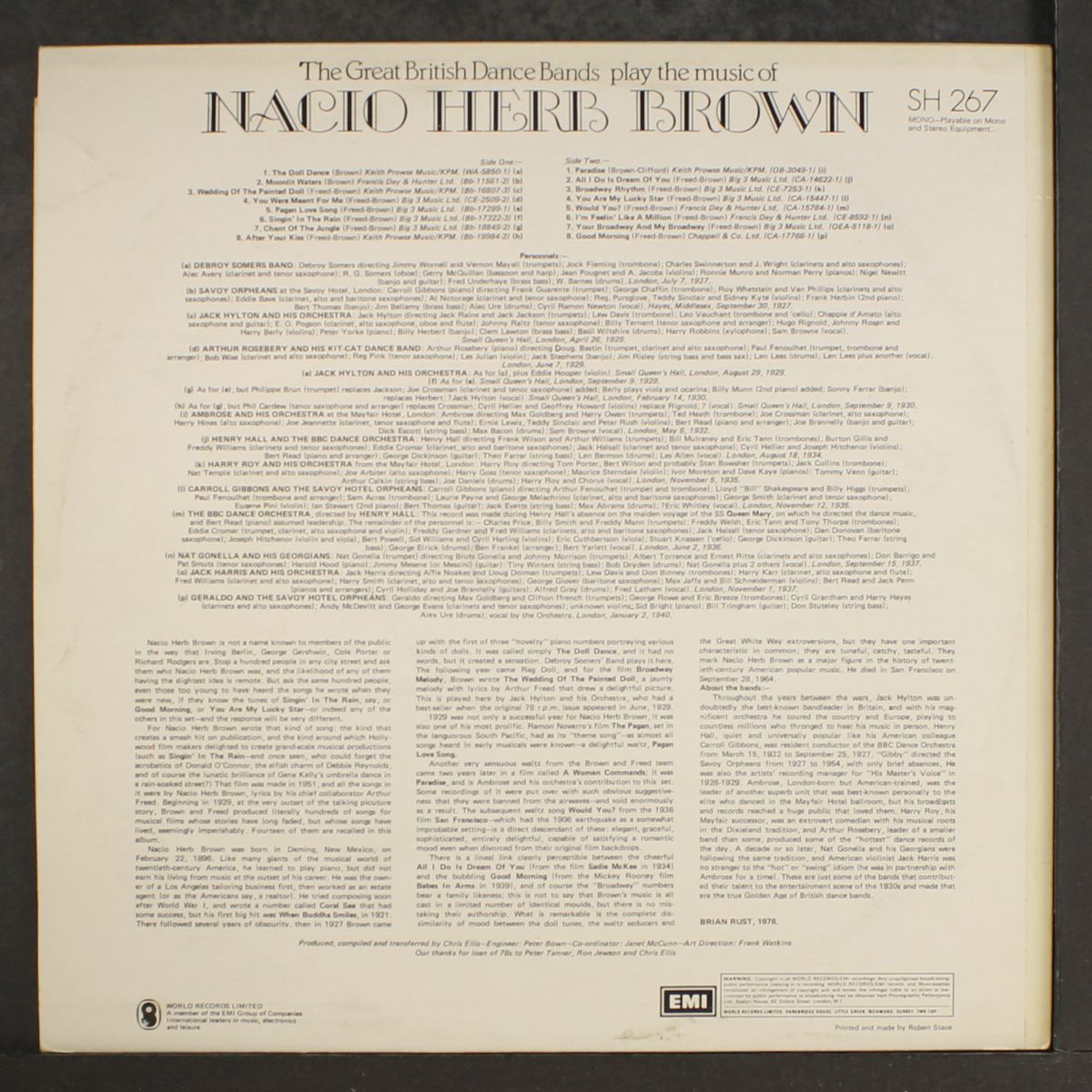 the great british dance bands play the music of nacio herb brown by VARIOUS