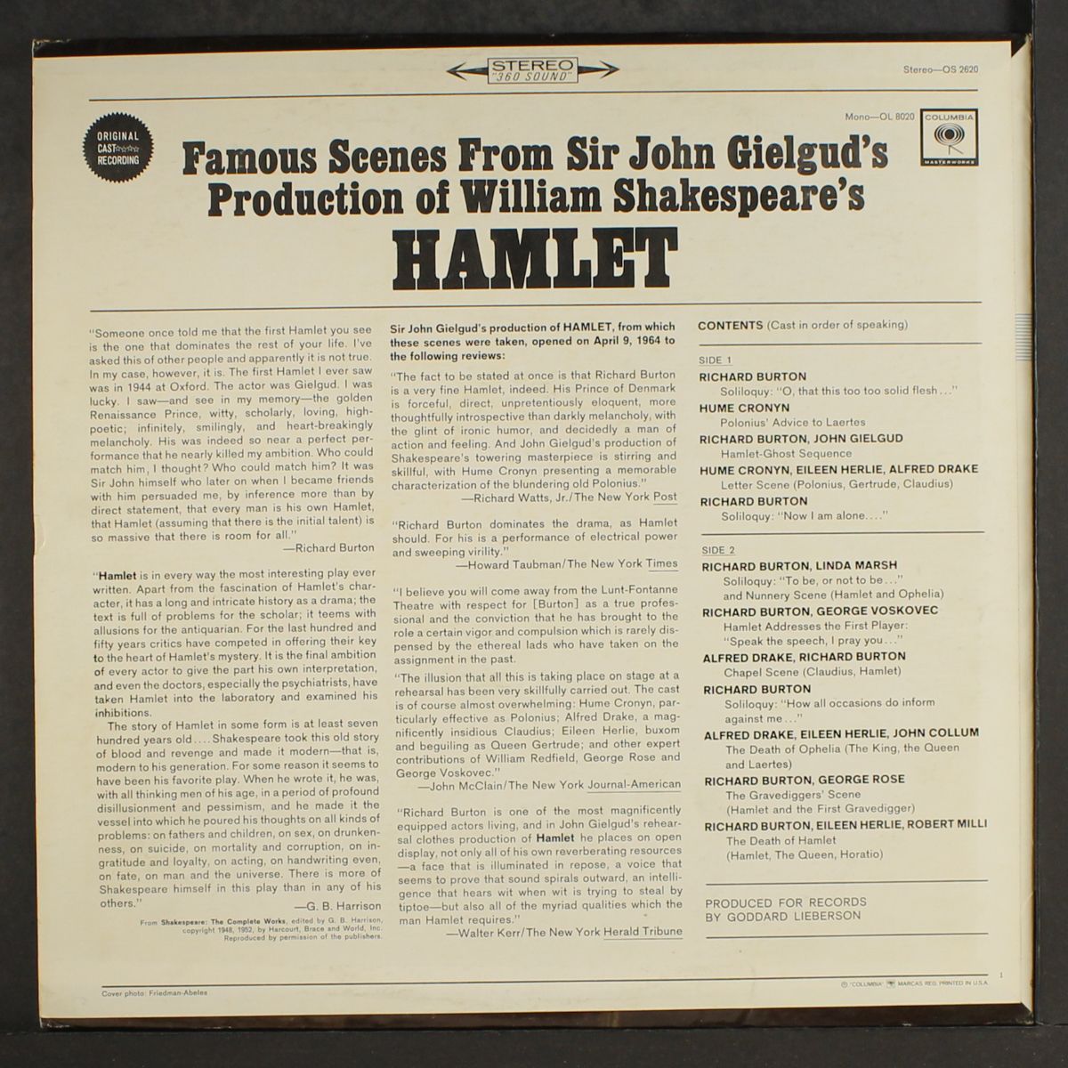 hamlet by ORIGINAL CAST