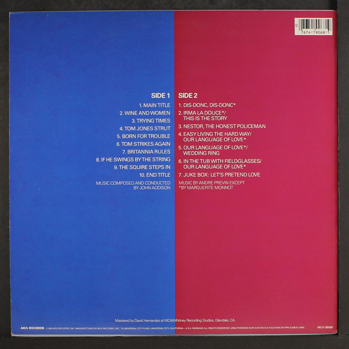 tom jones / irma douce by SOUNDTRACK