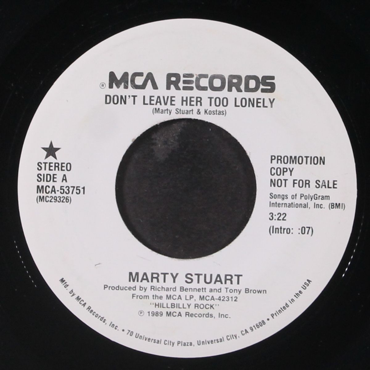 don't leave her too lonely / same by MARTY STUART