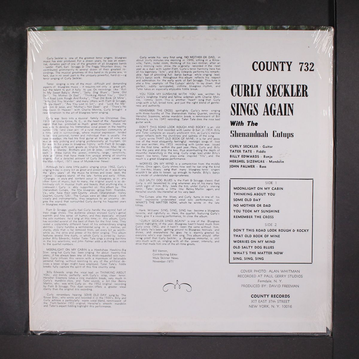 sings again by CURLY SECKLER