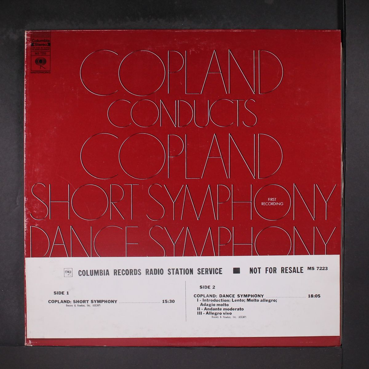 copland: short symphony / dance symphony by AARON COPLAND