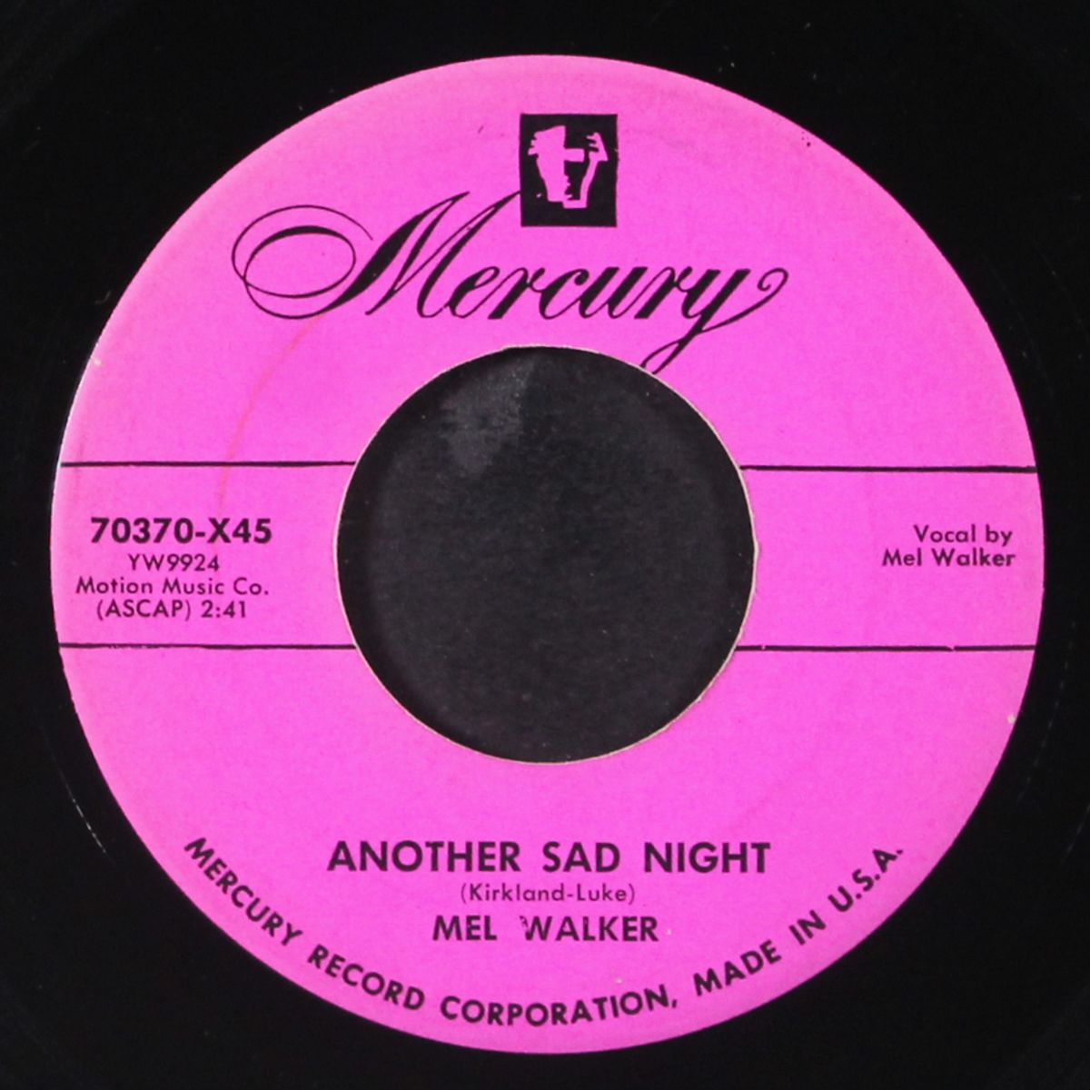 another sad night / i'd like to make you mine by MEL WALKER