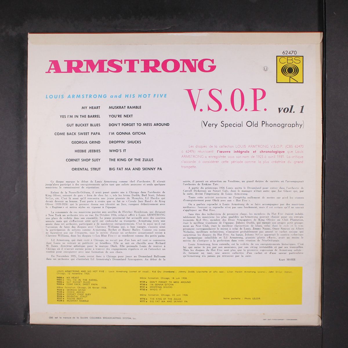 v.s.o.p., vol. 1 by LOUIS ARMSTRONG