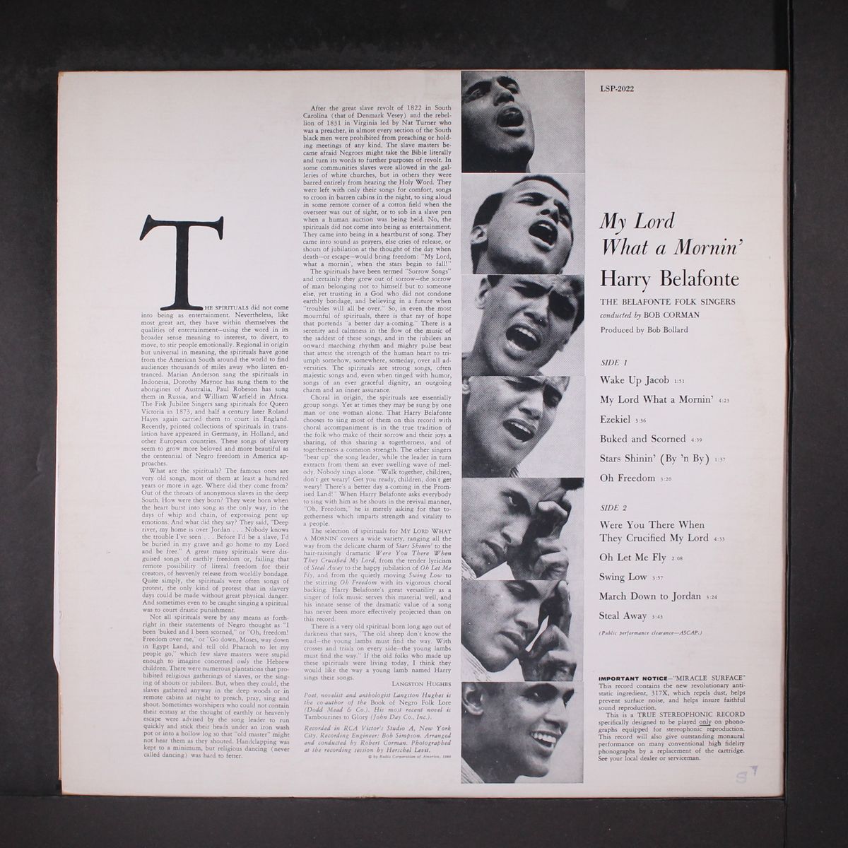my lord what a mornin' by HARRY BELAFONTE