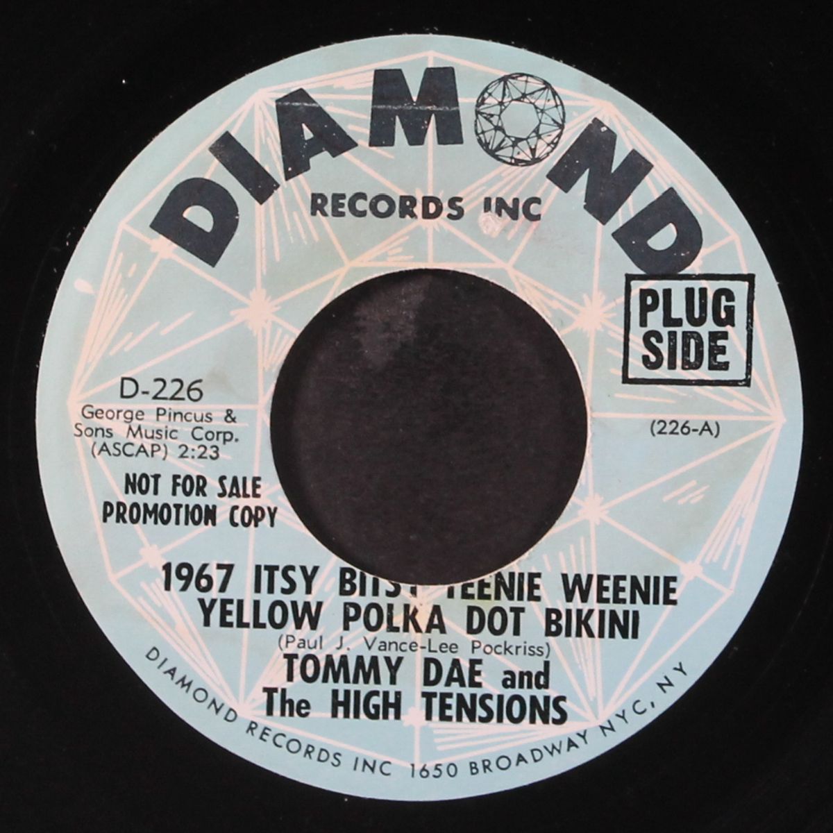 1967 itsby bitsy teenie weenie yellow polka dot bikini / summertime girl by TOMMY DAE & HIGH TENSIONS