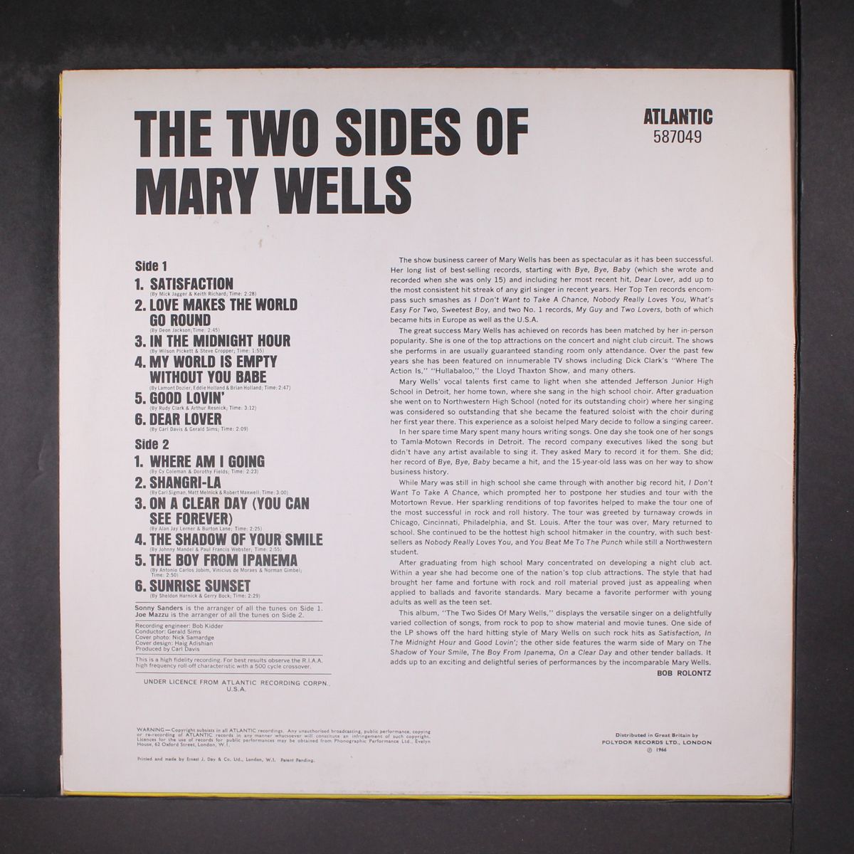 the two sides of by MARY WELLS