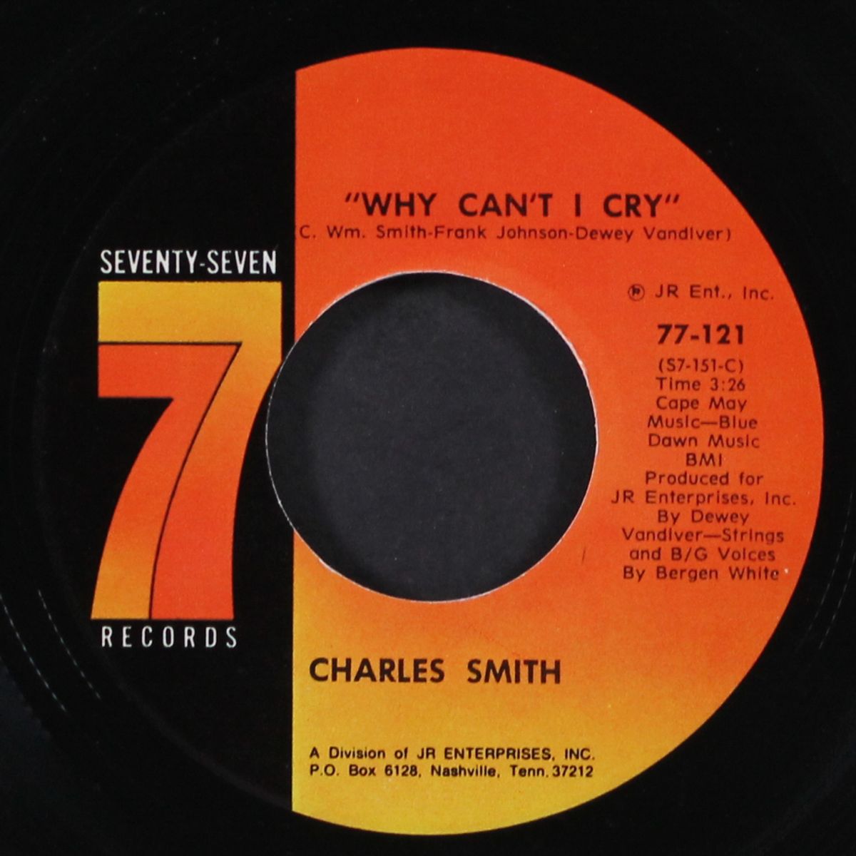 it's getting harder to get by / why can't i cry by CHARLES SMITH