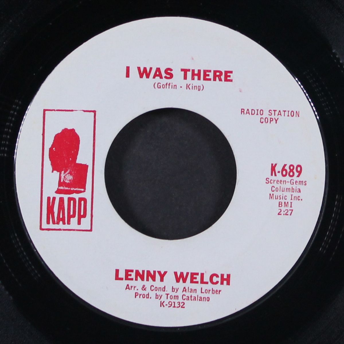 i was there / two different worlds by LENNY WELCH