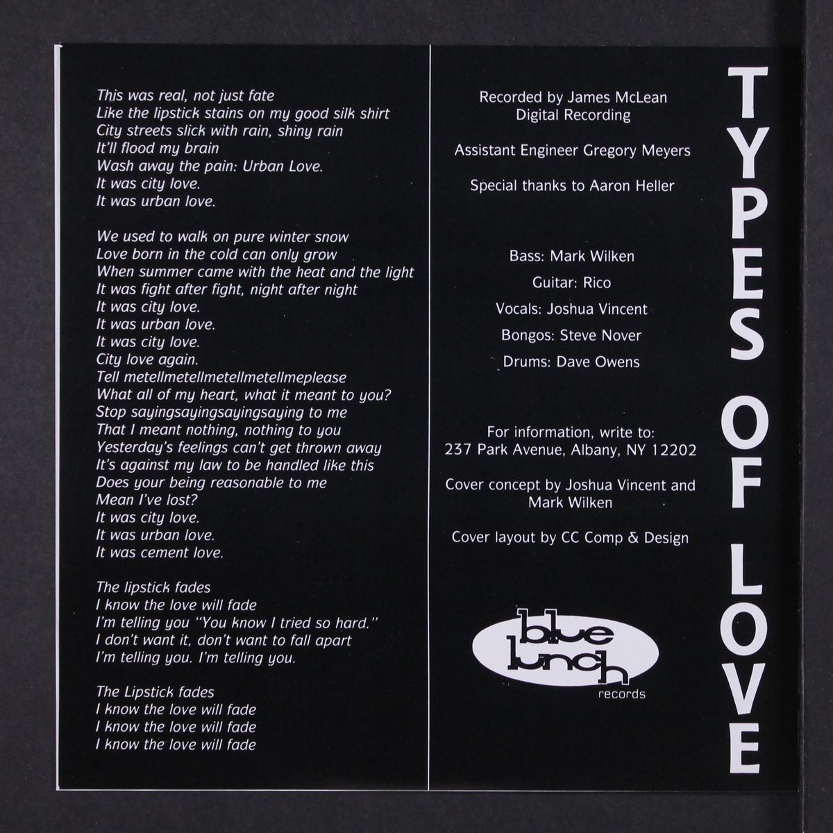today's news / types of love by WORKING CLASS STIFFS