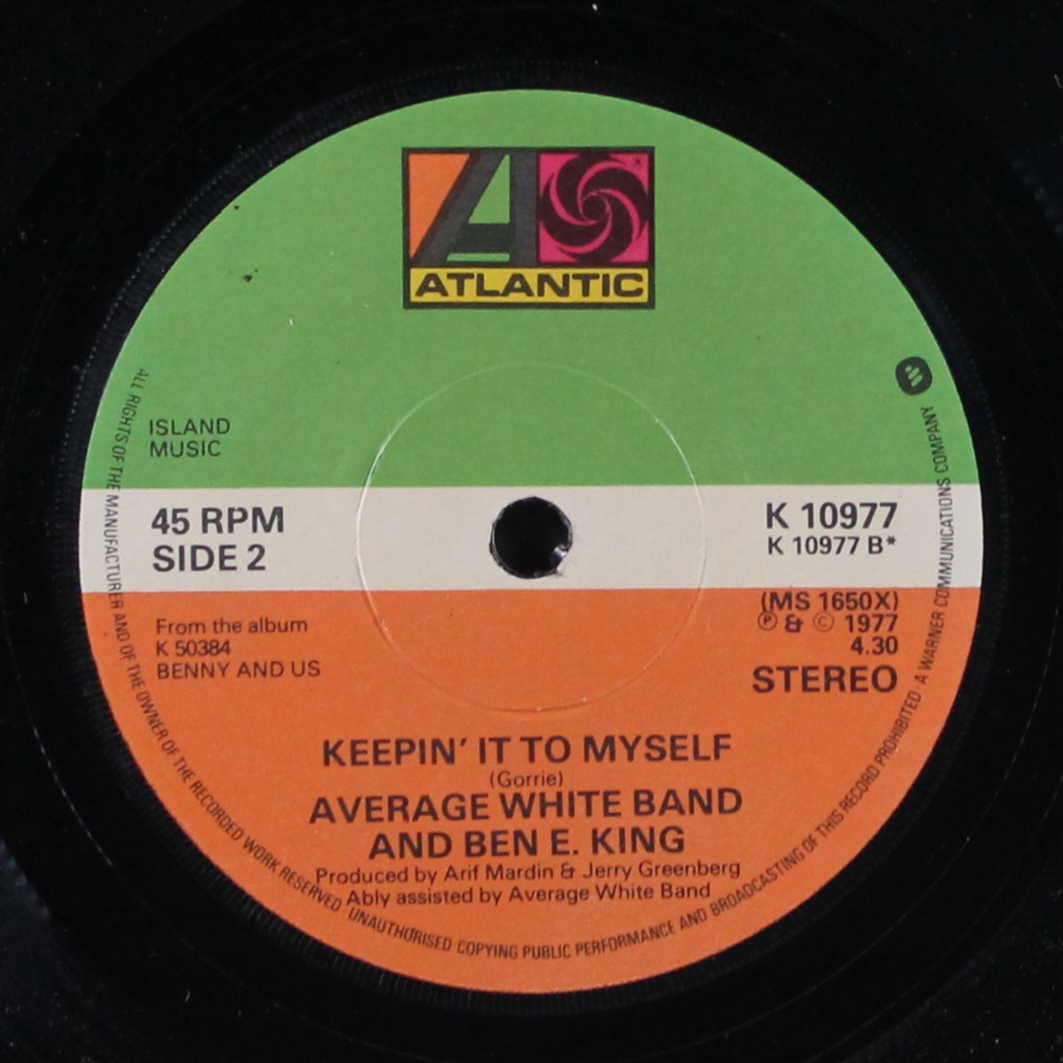 a star in the ghetto / keepin' it to myself by AVERAGE WHITE BAND