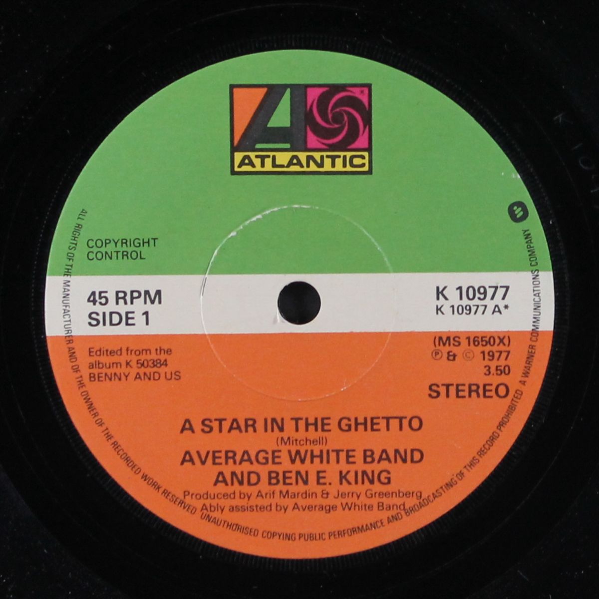 a star in the ghetto / keepin' it to myself by AVERAGE WHITE BAND