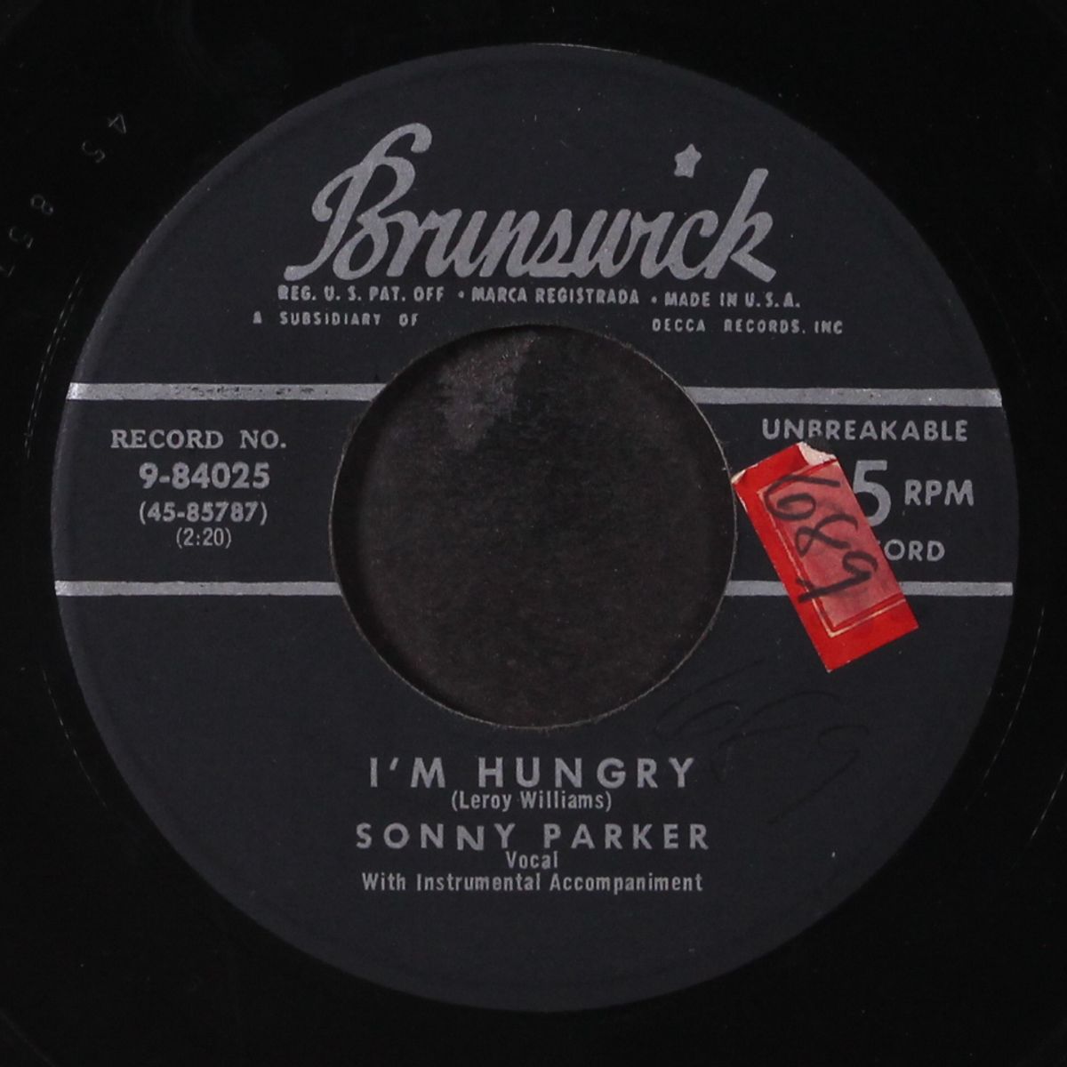 jealous blues / i'm hungry by SONNY PARKER