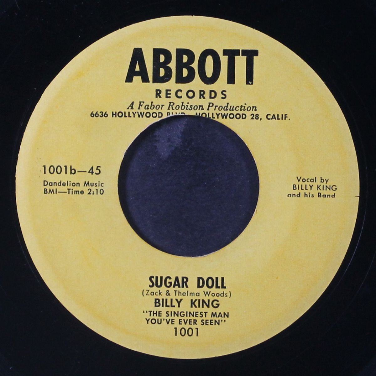 can't get you outta' my mind / sugar doll by BILLY KING