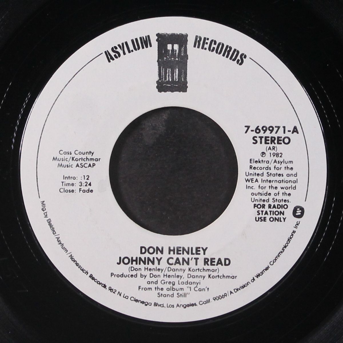 johnny can't read by DON HENLEY