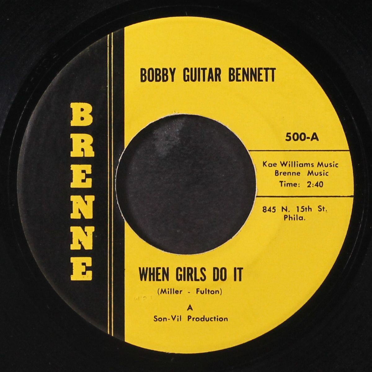 she's so fine / when girls do it by BOBBY GUITAR BENNETT