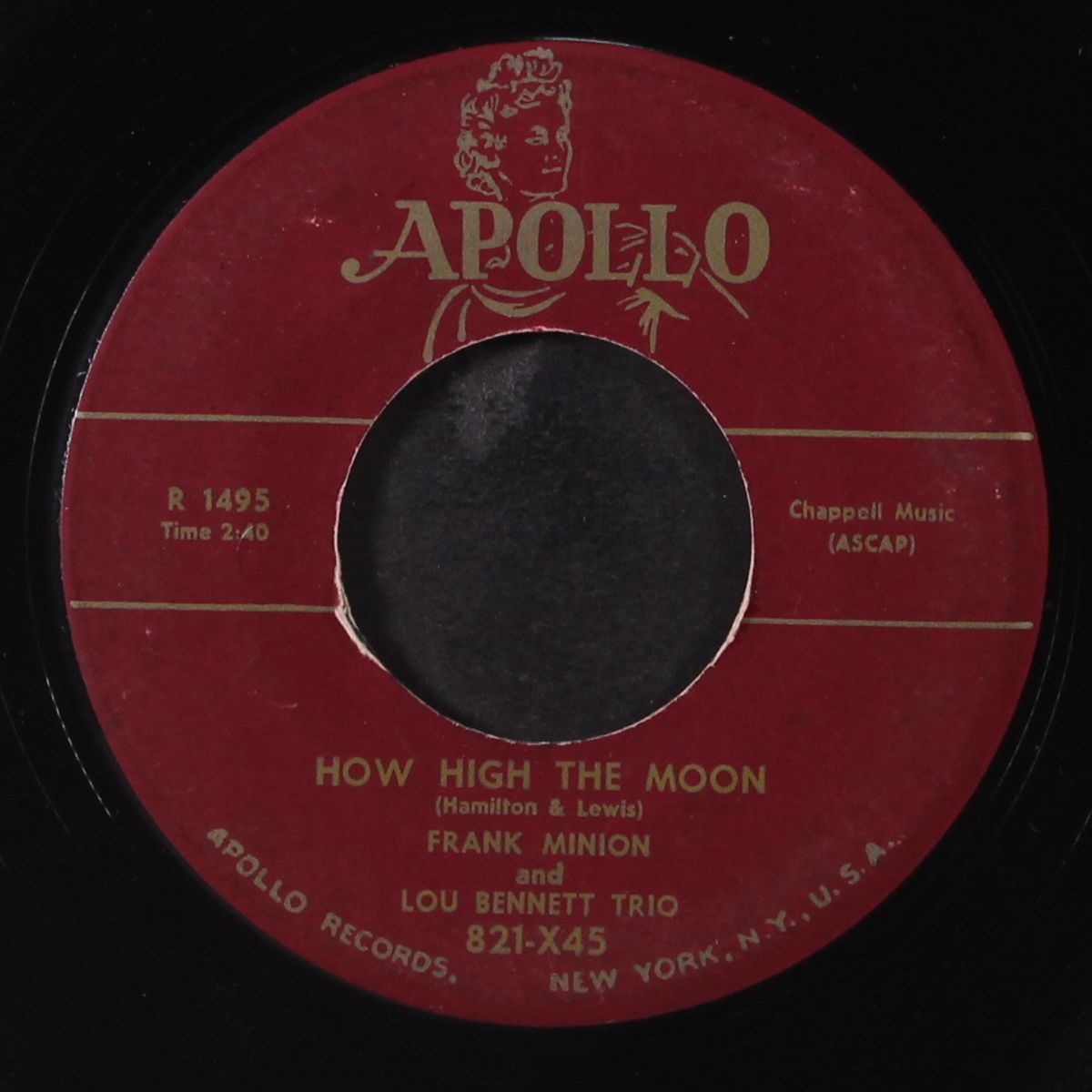 how high the moon / sweet lorraine by FRANK MINION