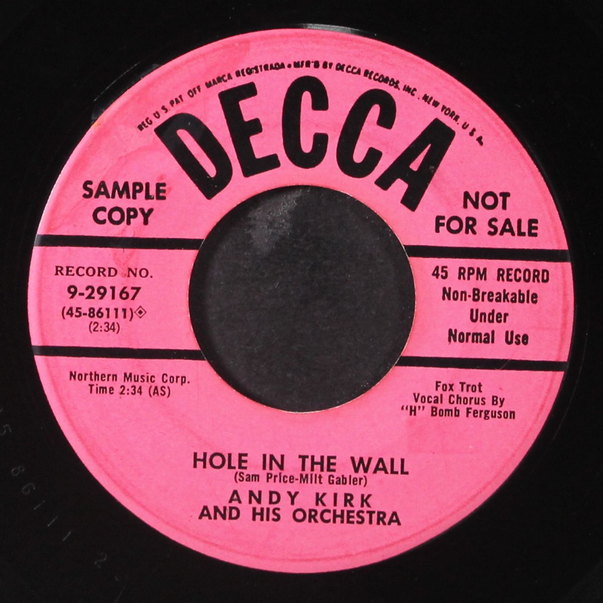 hole in the wall / mind if i remind you by ANDY KIRK