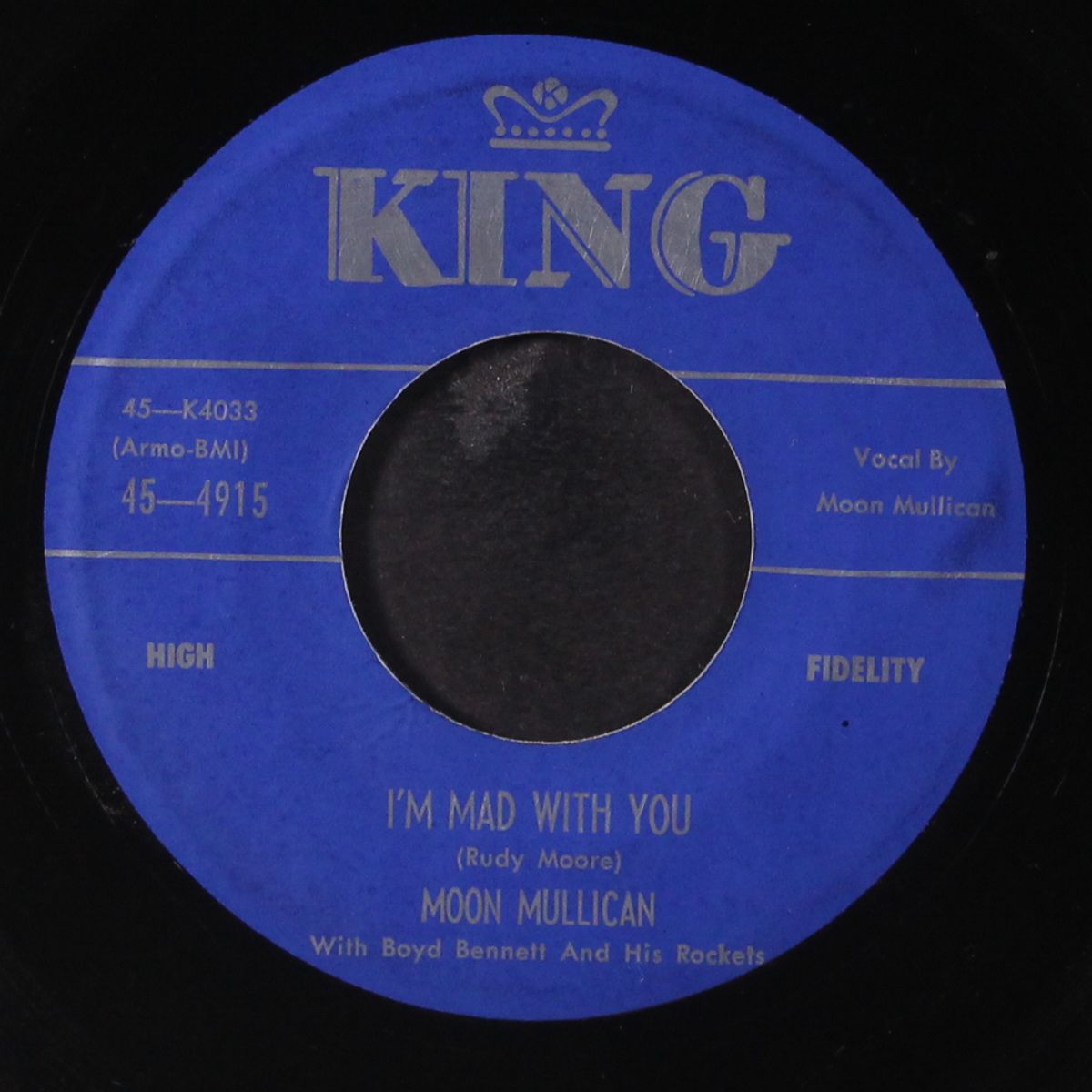 rock and roll mr. bullfrog / i'm mad with you by MOON MULLICAN