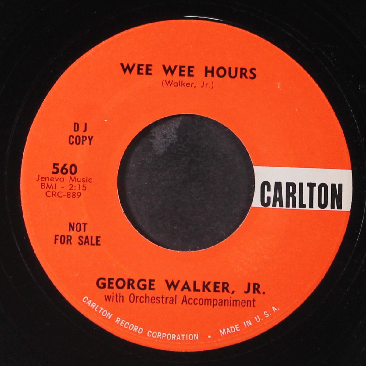 hello baby / wee wee hours by GEORGE WALKER, JR.