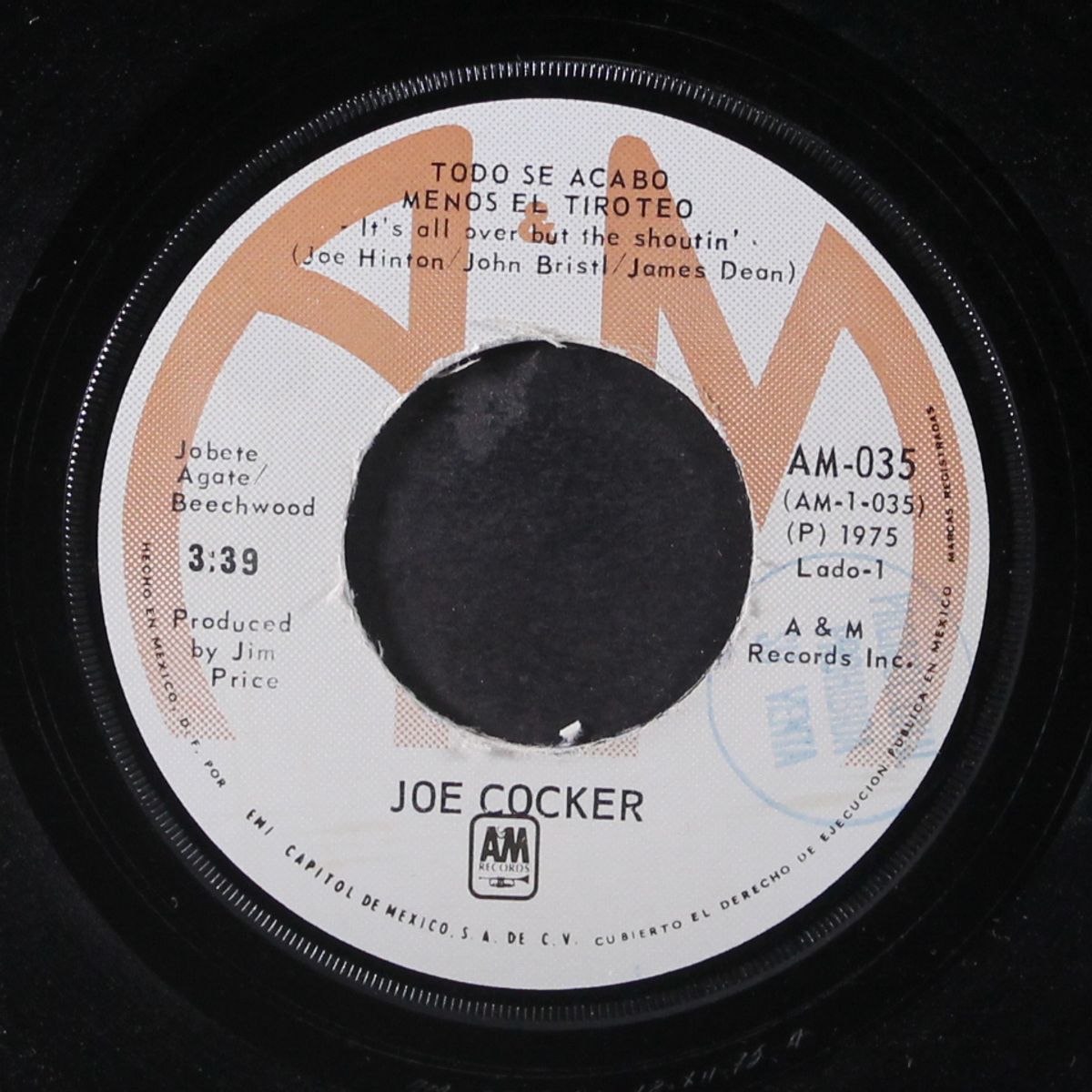 it's all over but the shoutin' / forgive me now by JOE COCKER