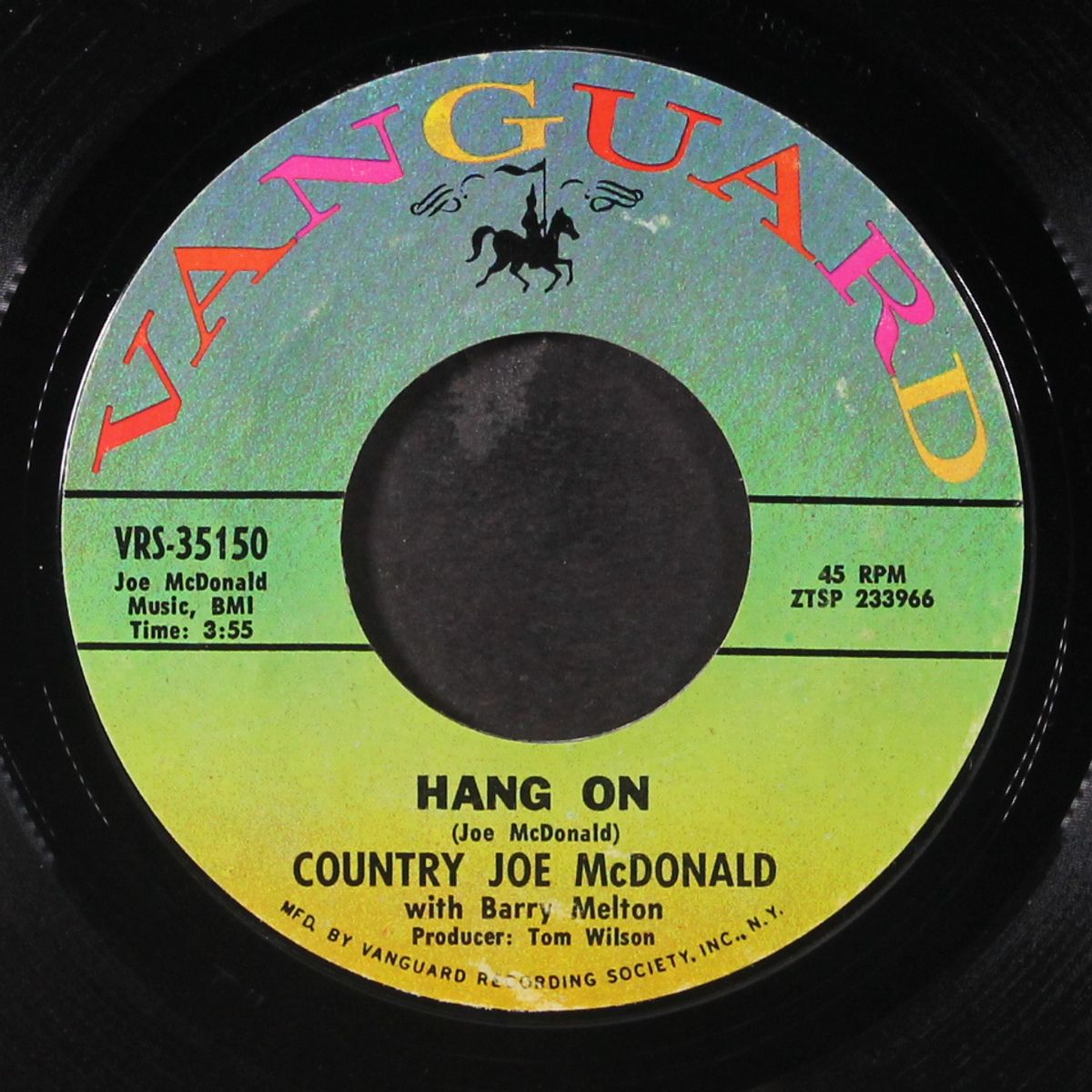 hang on / hand of man by COUNTRY JOE MCDONALD