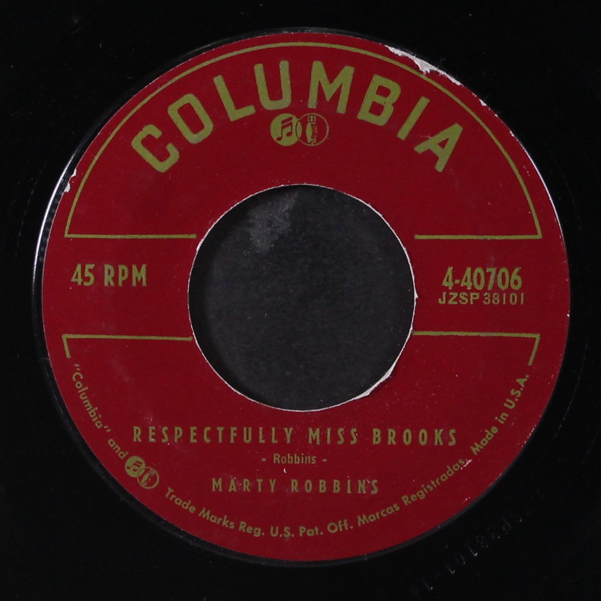 respectfully miss brooks / you don't owe me a thing by MARTY ROBBINS
