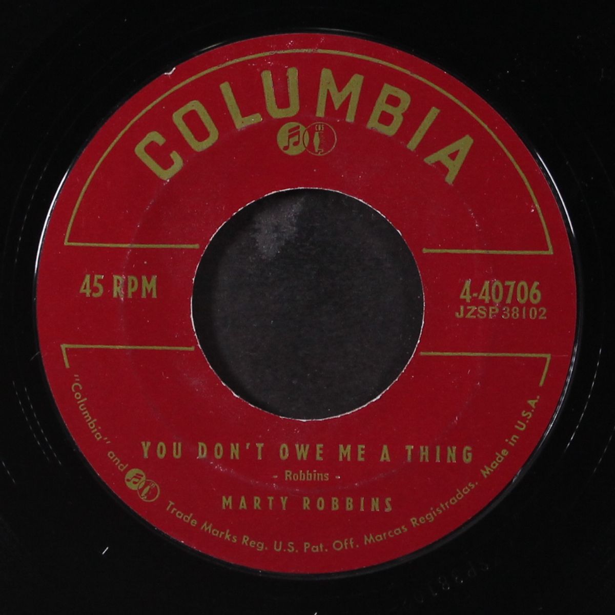 respectfully miss brooks / you don't owe me a thing by MARTY ROBBINS