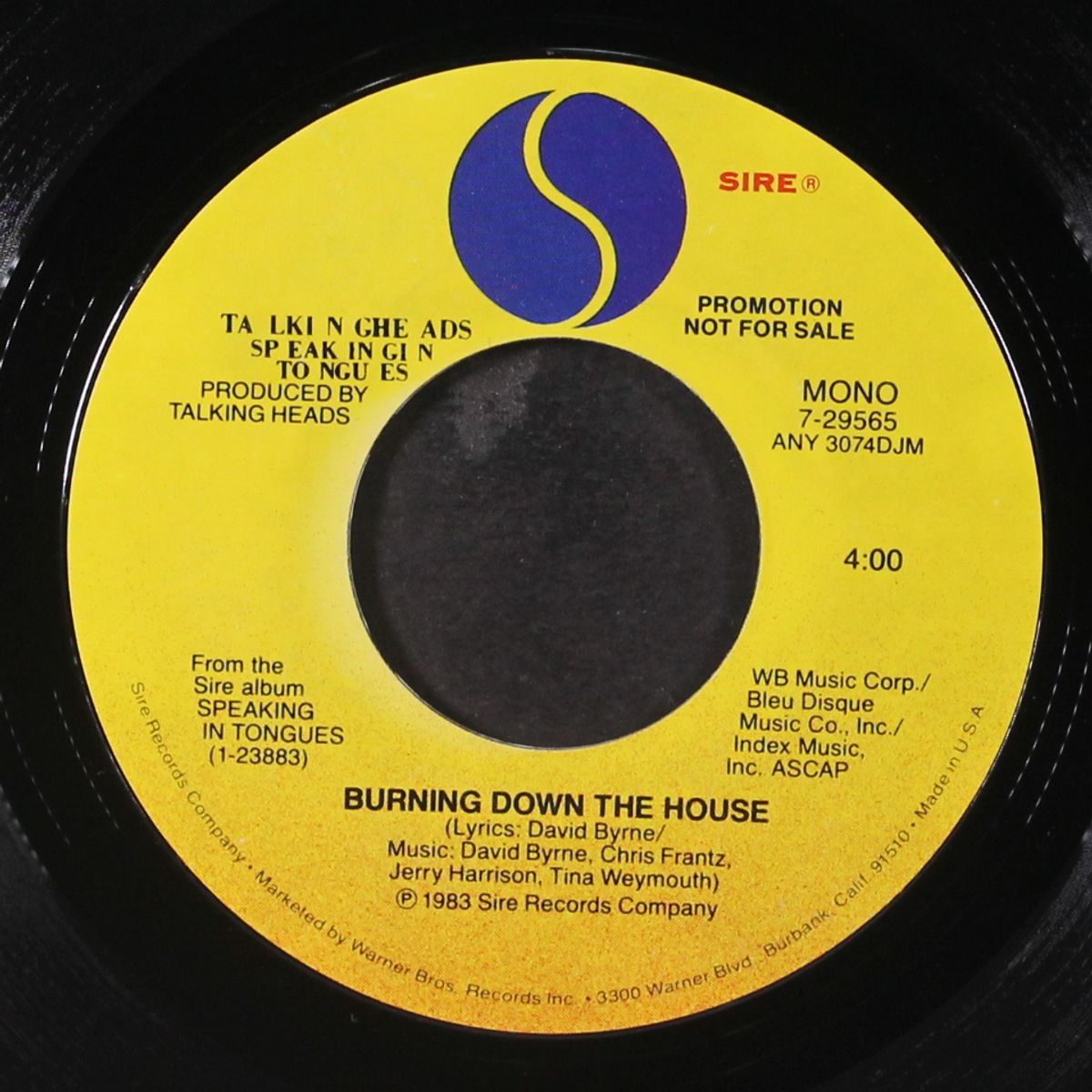 burning down the house / mono by TALKING HEADS