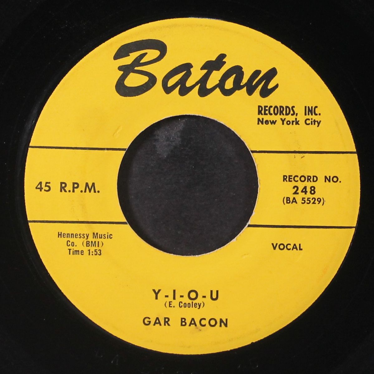 there's gonna be rockin' tonight / y-i-o-u by GAR BACON