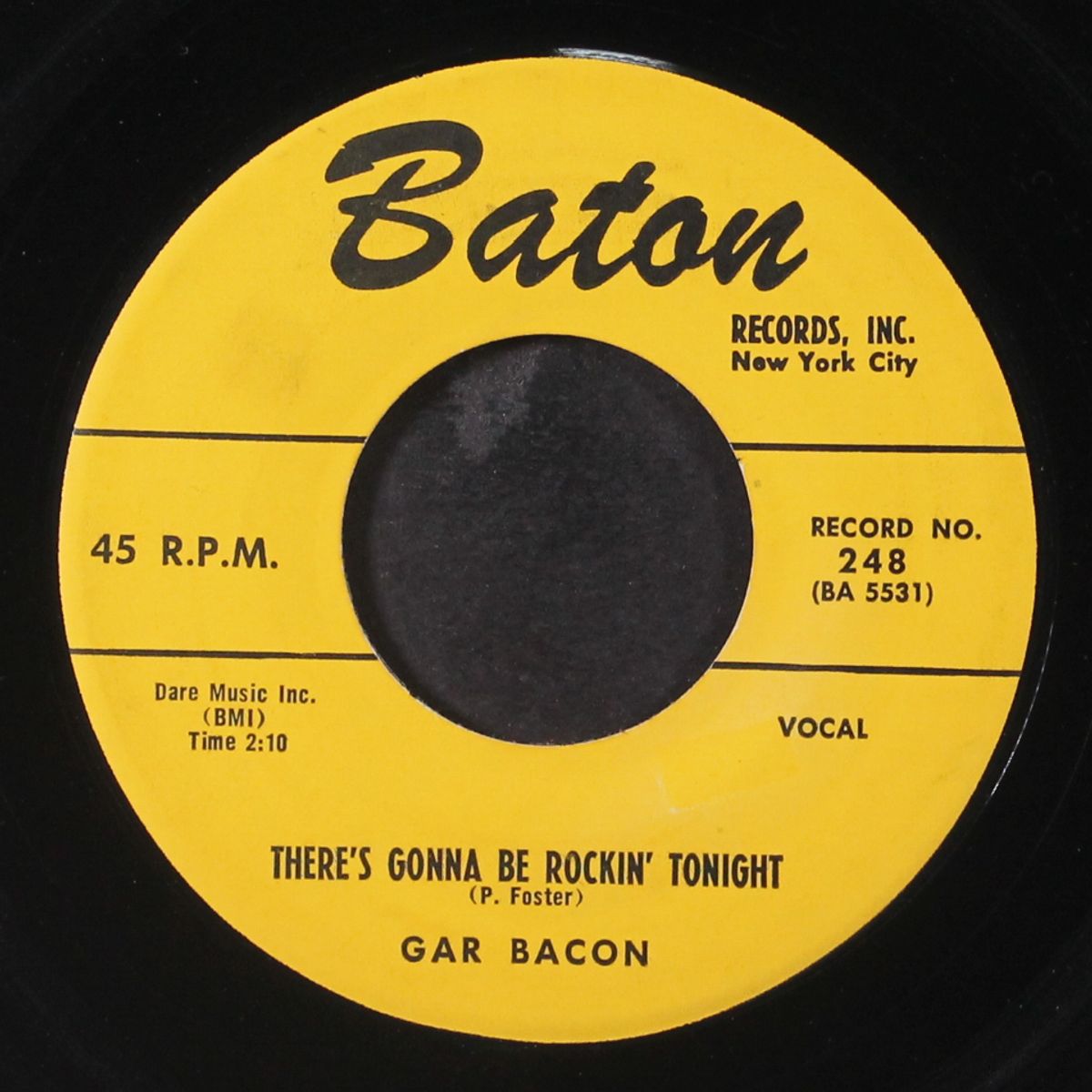 there's gonna be rockin' tonight / y-i-o-u by GAR BACON