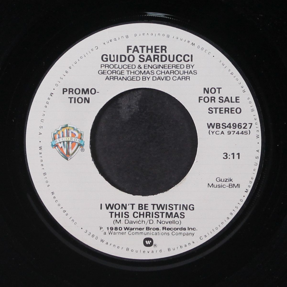 i won't be twisting this christmas / mono by FATHER GUIDO SARDUCCI