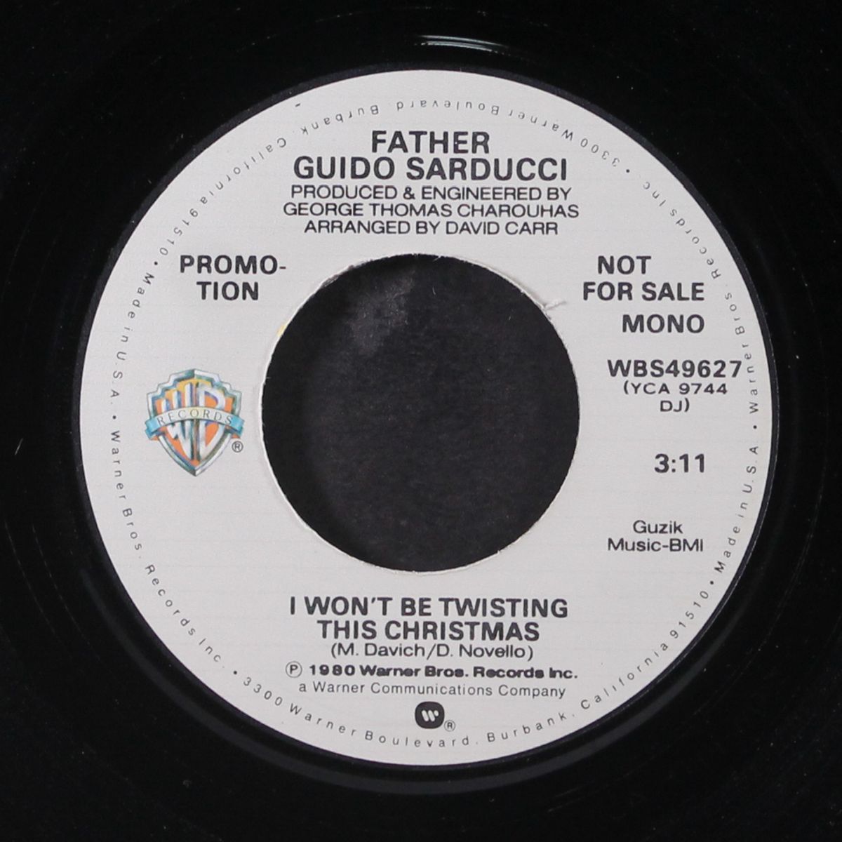 i won't be twisting this christmas / mono by FATHER GUIDO SARDUCCI