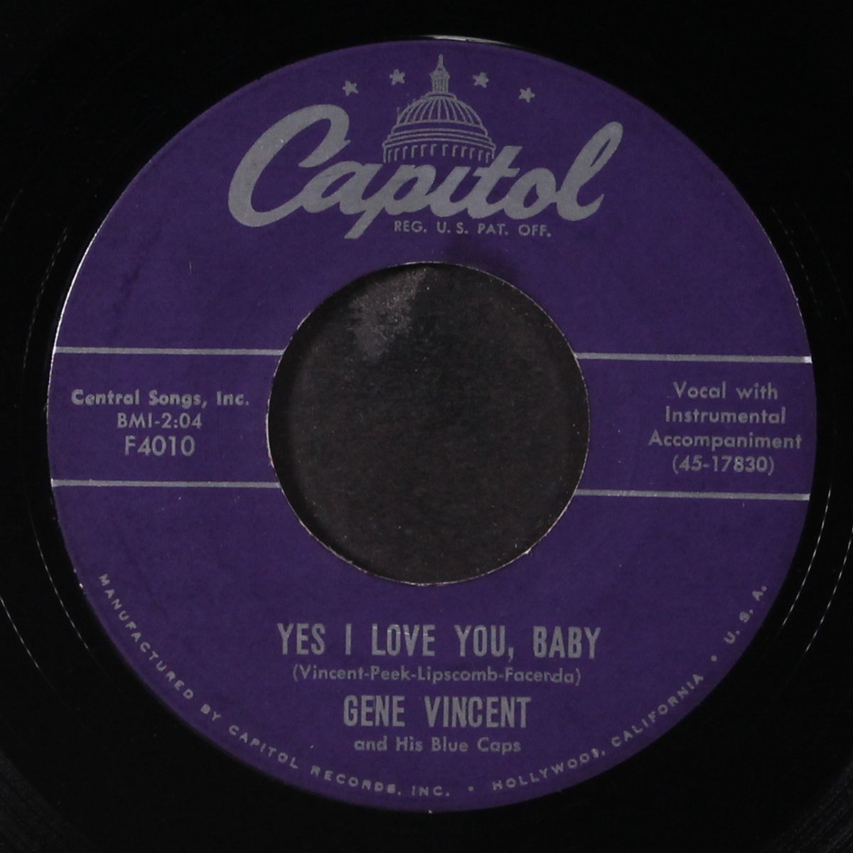 rocky road blues / yes i love you, baby by GENE VINCENT
