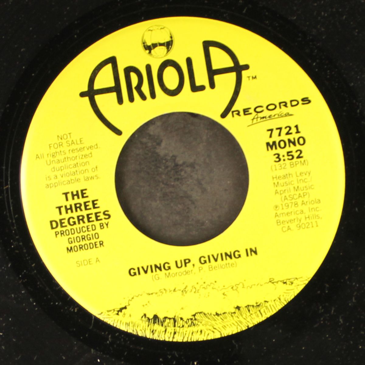 giving up, giving in / mono by THREE DEGREES