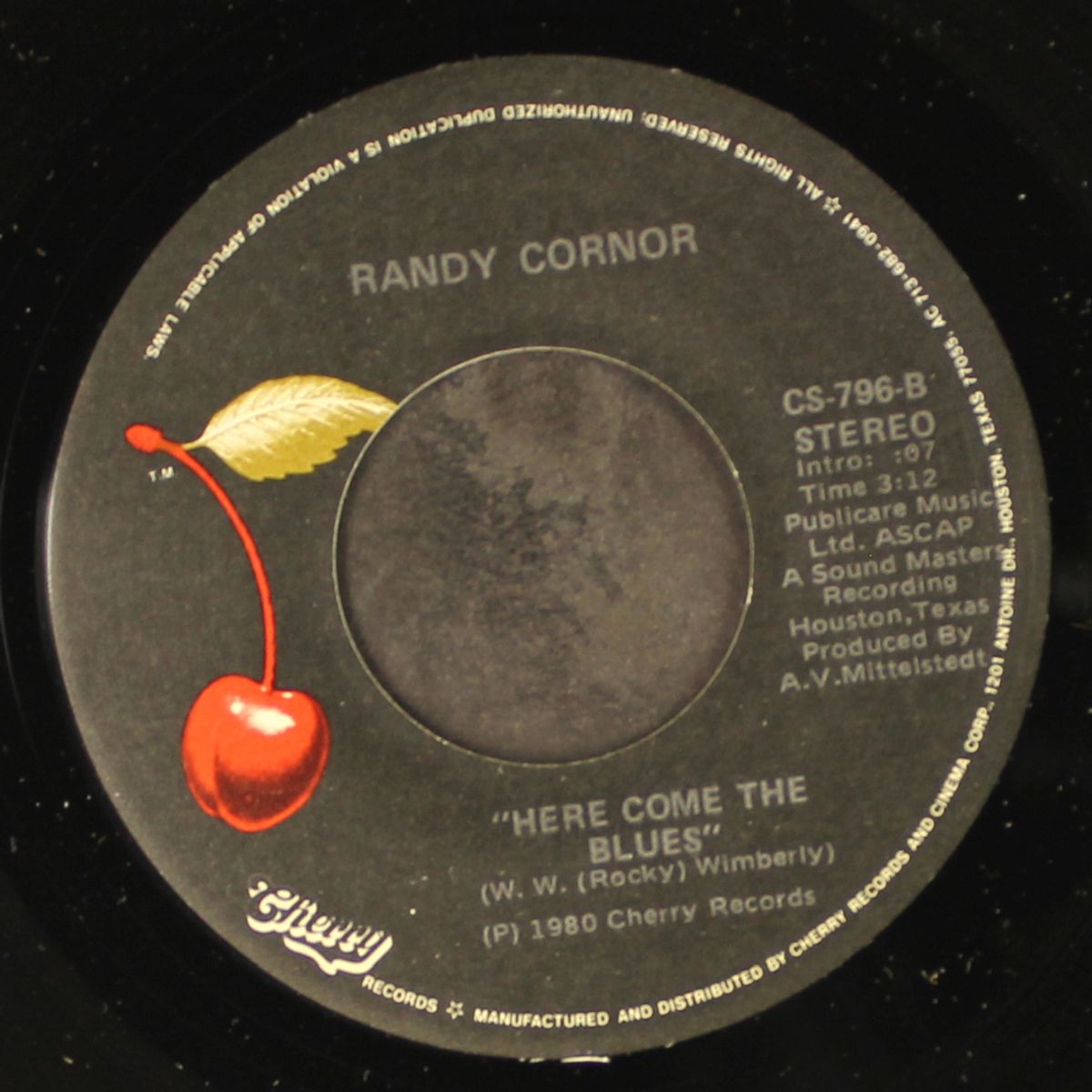 the best memory in town / here come the blues by RANDY CORNOR