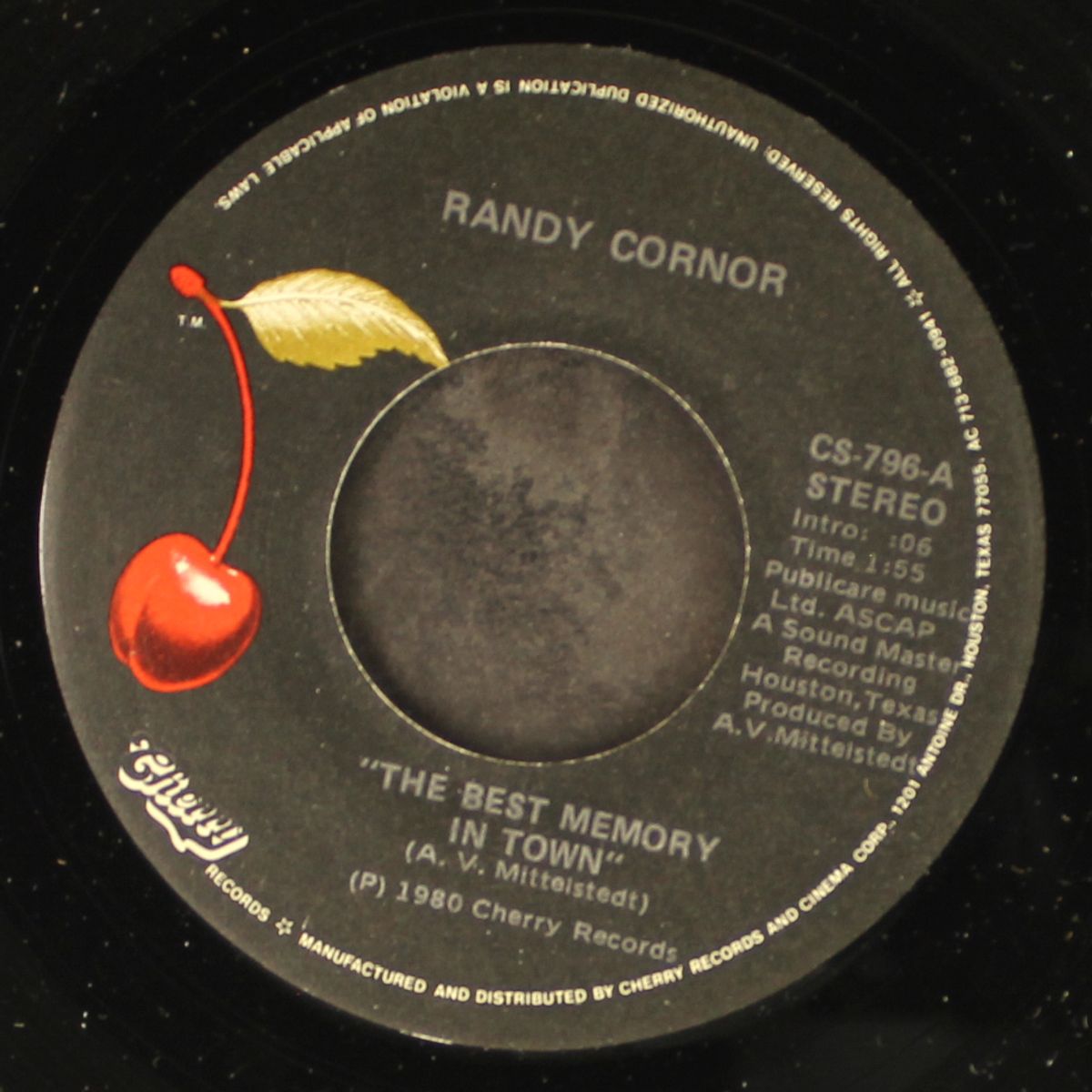 the best memory in town / here come the blues by RANDY CORNOR