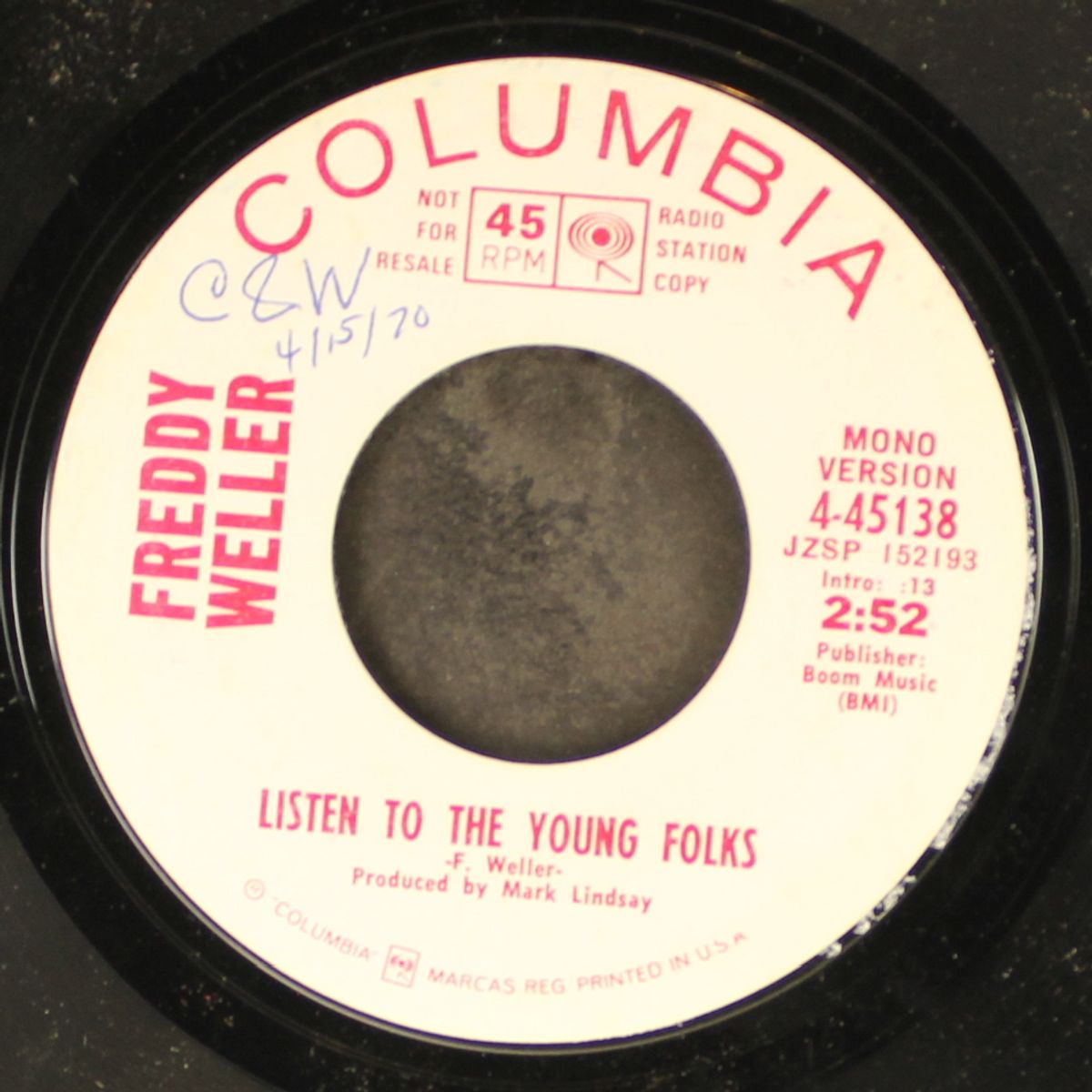 listen to the young folks by FREDDY WELLER