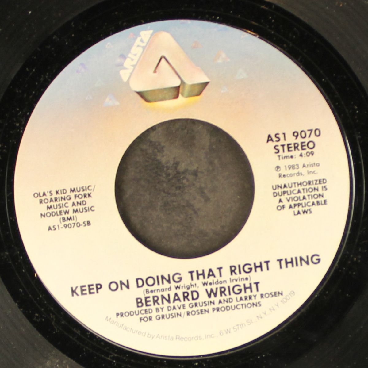 funky beat / keep on doing the right thing by BERNARD WRIGHT